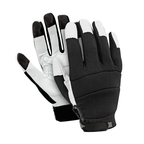 Mechanics Gloves Black White
