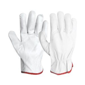Best goatskin driver gloves with shirred elastic wrist for truck driving, warehouse handling, transportation, and industrial work applications.