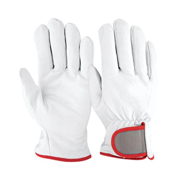 Premium goatskin leather driver gloves for industrial safety, construction work, warehouse handling, and mechanical applications
