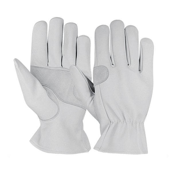 Premium reinforced goatskin leather driver gloves for industrial safety, construction work, and heavy-duty handling applications