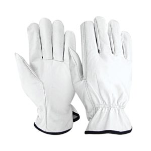 Full goatskin leather driver gloves by Tough Safety Wears for industrial handling, warehouse, driving, and maintenance work