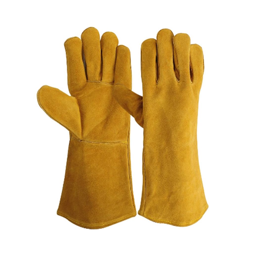 Yellow Split Leather Welding Gloves